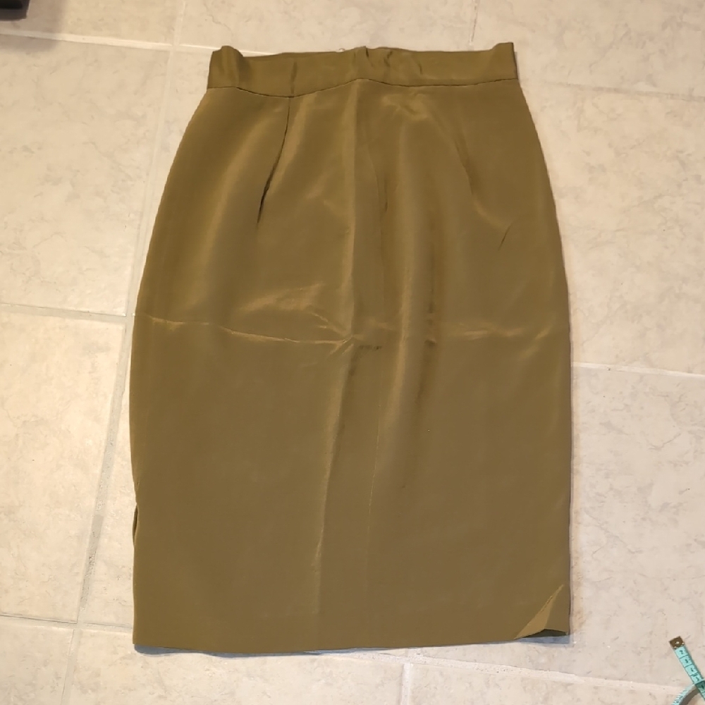 Vintage Mark Shale 100% Silk Skirt